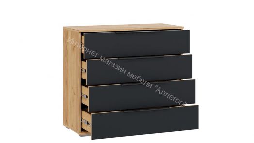 Комод «Джоли» - 405.003.000 Дуб Крафт золотой, Графит матовый