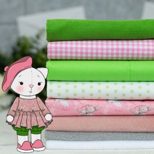 Набор Мартовская кошечка  (розово-зеленый)