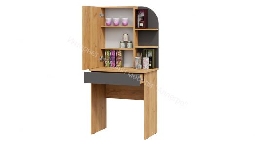 Стол туалетный «Майя» Дуб Крафт золотой, Серый графит