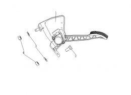 Педаль газа электронная Евро3 Howo, Sitrak MC11, MC13