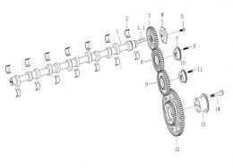 Вкладыши распредвала Howo, Sitrak MC11, MC13