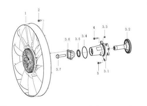 Вентилятор ф770 Howo, Sitrak MC11, MC13