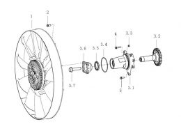Вентилятор ф770 Howo, Sitrak MC11, MC13