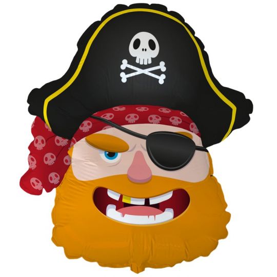 Пират голова шар фигурный фольгированный с гелием