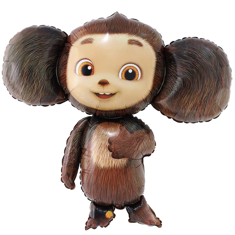 Классный Чебурашка двухсторонний шар фигурный фолльгированный с гелием