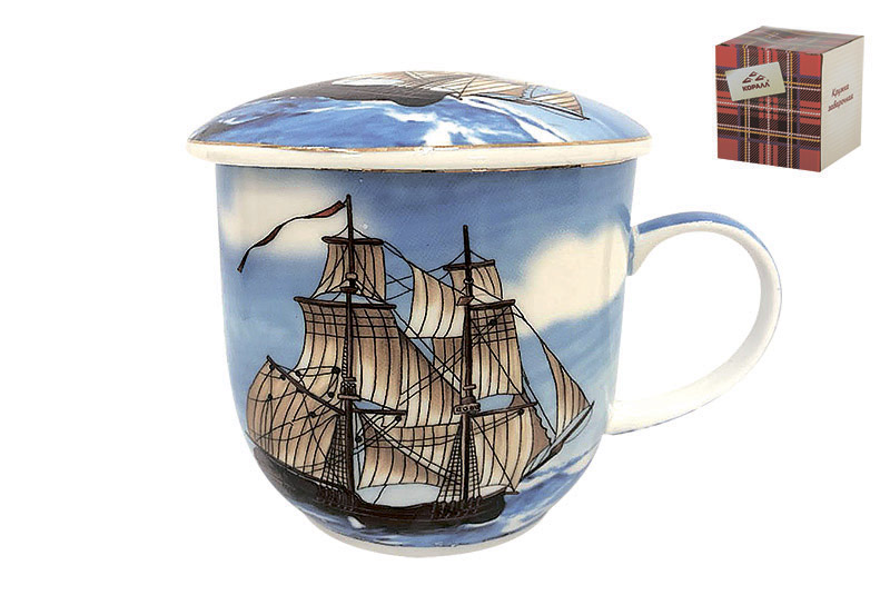 КРУЖКА ФРЕГАТ  Д/ЗАВАР. С СИТЕЧКОМ 300МЛ