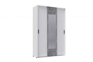 ЛЮЧИЯ Шкаф-купе (ш1400*г580*в2200мм),Белый/Белый-Ателье светлое