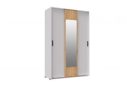 ЛЮЧИЯ Шкаф-купе (ш1400*г580*в2200мм),Белый/Белый-Дуб крафт золотой