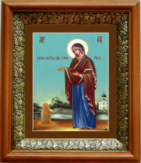 Икона Геронтисса в киоте с басмой Виноградная Лоза (UV-печать)(33057)