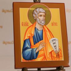 Апостол Петр 17х21см рукописная икона (ковчег, нимб-сусальное золото)