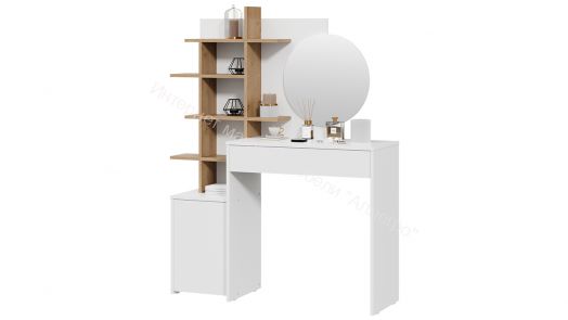 Стол туалетный «Голден» Белый/Дуб Крафт золотой