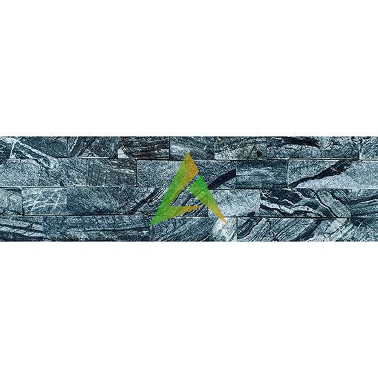 Панель из натурального камня Мрамор древесный серый 600*150 мм