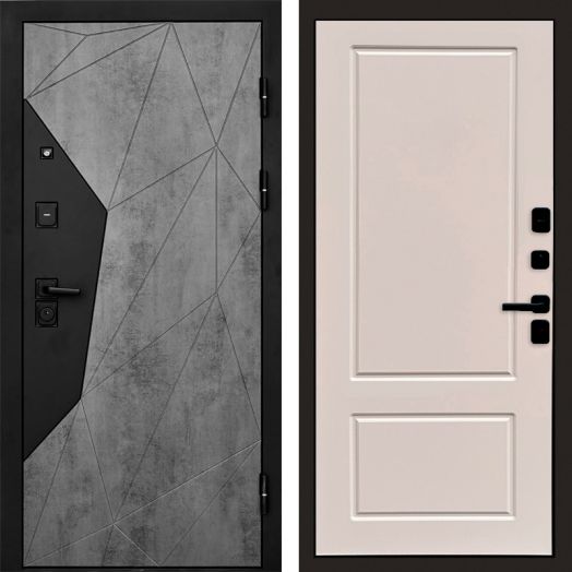 Входная дверь Termo-door Авангард Бетон - Марсель Слоновая кость