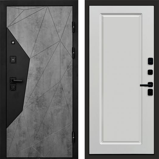 Входная дверь Termo-door Авангард Бетон - Гранд Белый софт