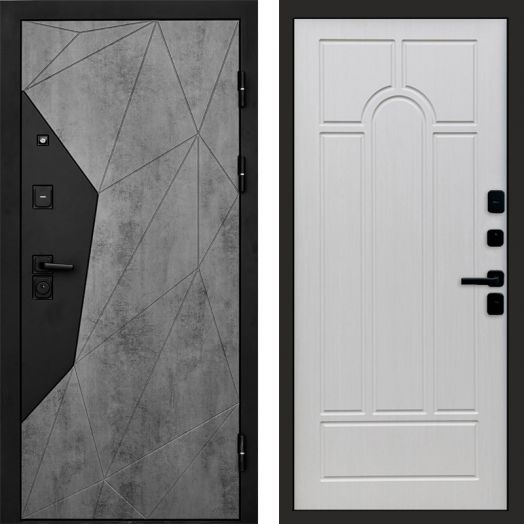 Входная дверь Termo-door Авангард Бетон - Арка Лиственница