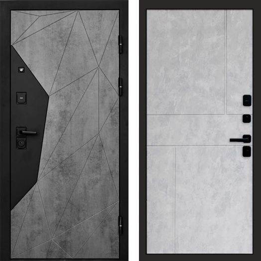 Входная дверь Termo-door Авангард Бетон - Горизонт Бетон светлый