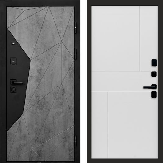Входная дверь Termo-door Авангард Бетон - Горизонт Белый