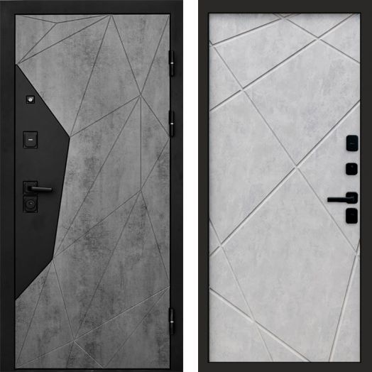 Входная дверь Termo-door Авангард Бетон - Лучи Бетон светлый