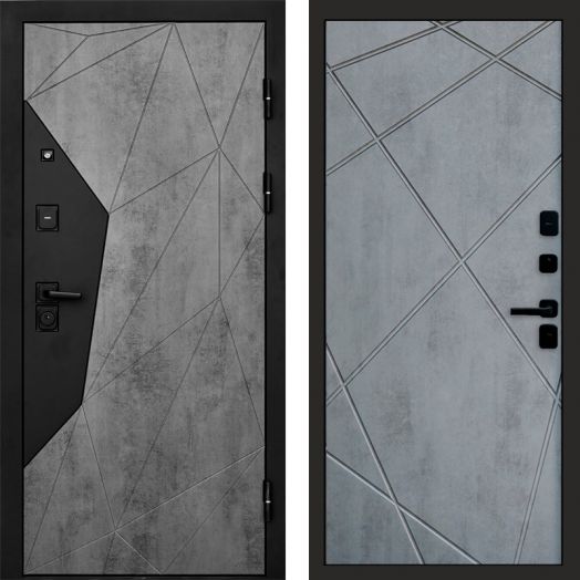 Входная дверь Termo-door Авангард Бетон - Лучи Бетон темный