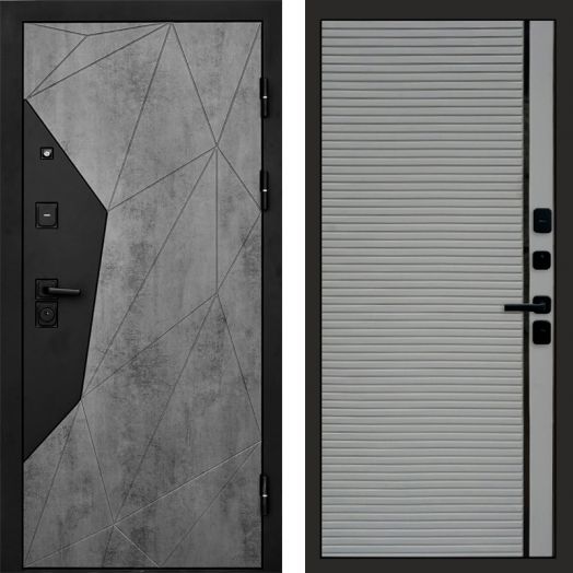 Входная дверь Termo-door Авангард Бетон - Porte Грей софт