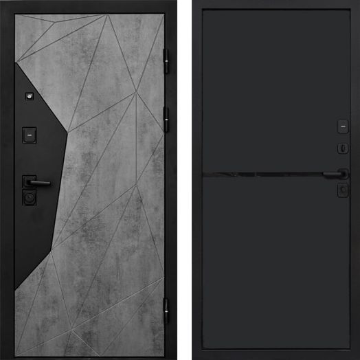 Входная дверь Termo-door Авангард Бетон - Нео Black