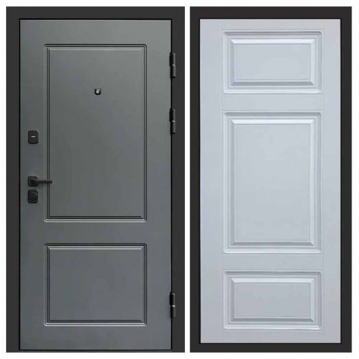 Входная дверь Termo-door Верона Грей - Лион Белый софт
