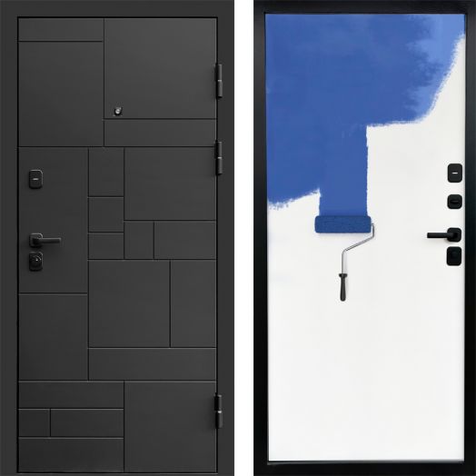 Входная дверь Termo-door Квадро Black - Грунт под покраску