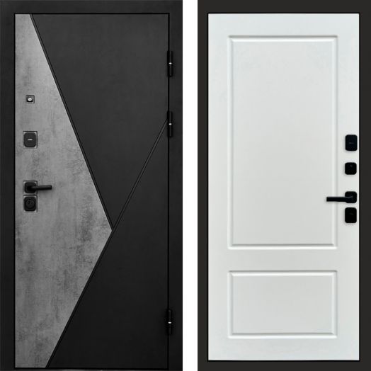 Входная дверь Termo-door Матрикс Бетон - Марсель Белый софт