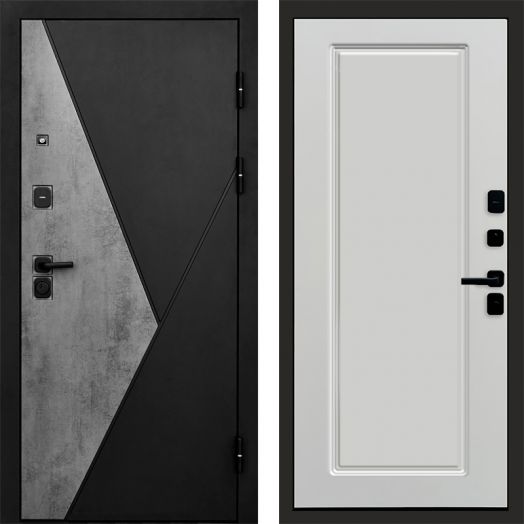 Входная дверь Termo-door Матрикс Бетон - Гранд Белый софт