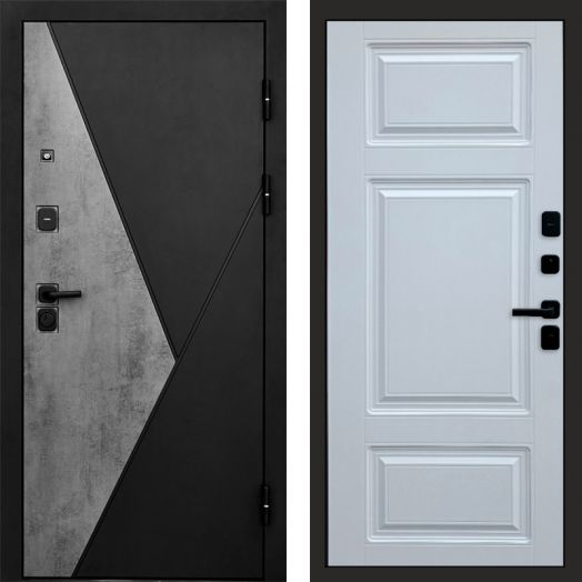 Входная дверь Termo-door Матрикс Бетон - Лион Белый софт