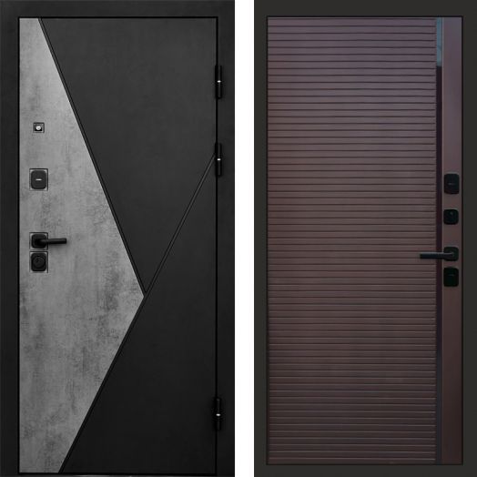 Входная дверь Termo-door Матрикс Бетон - Porte Шоколад