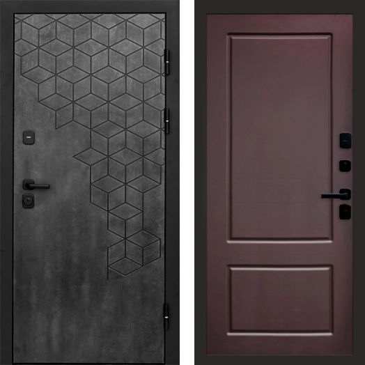 Входная дверь Termo-door Спейс Бетон патина - Марсель Шоколад