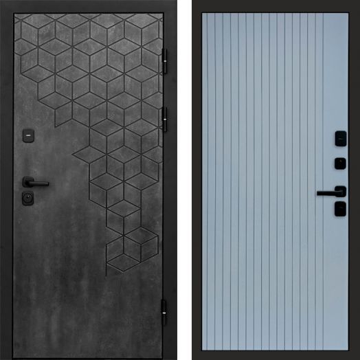 Входная дверь Termo-door Спейс Бетон патина - FLAT Грей софт