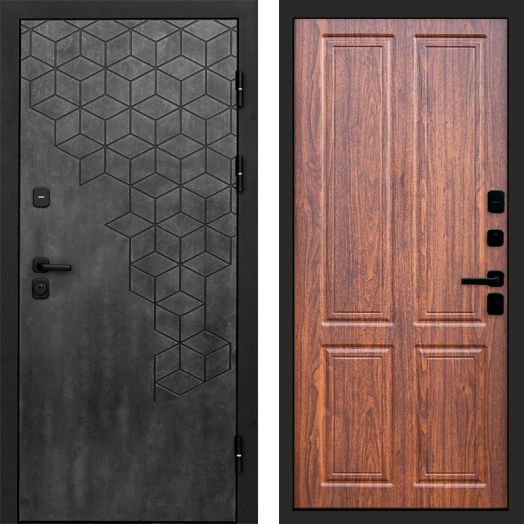 Входная дверь Termo-door Спейс Бетон патина - Орех стандарт