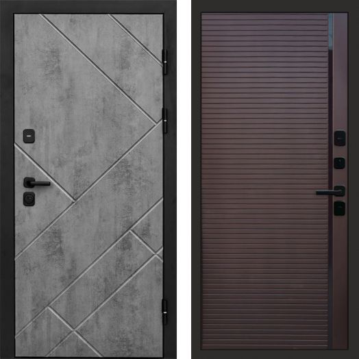 Входная дверь Termo-door Стоун Бетон - Porte Шоколад