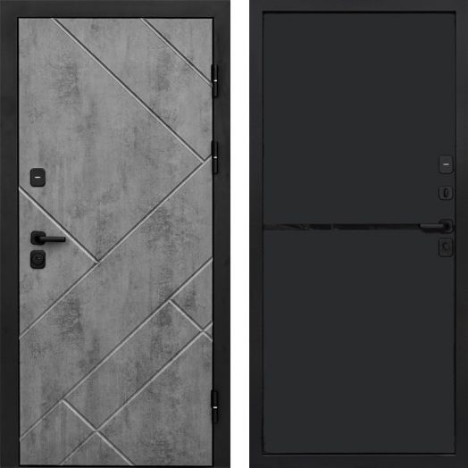 Входная дверь Termo-door Стоун Бетон - Нео Black