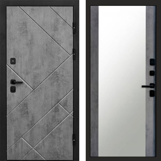 Входная дверь Termo-door Стоун Бетон - Зеркало Бетон темный