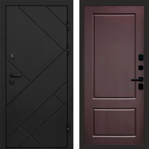 Входная дверь Termo-door Стоун Black - Марсель Шоколад
