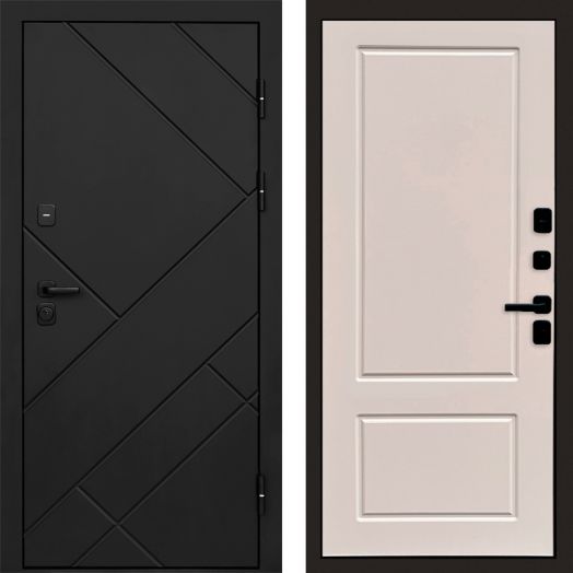 Входная дверь Termo-door Стоун Black - Марсель Слоновая кость