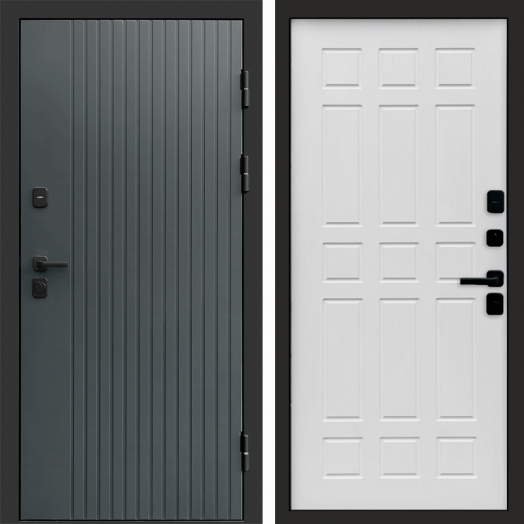 Входная дверь Termo-door Твист Грей style - Спарта Белое дерево