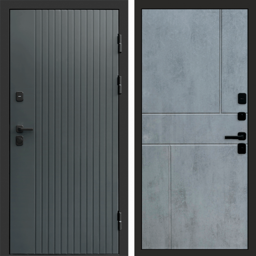 Входная дверь Termo-door Твист Грей style - Горизонт Бетон темный