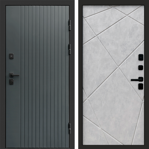 Входная дверь Termo-door Твист Грей style - Лучи Бетон светлый