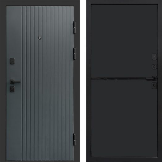 Входная дверь Termo-door Твист Грей style - Нео Black