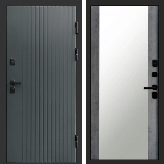 Входная дверь Termo-door Твист Грей style - Зеркало Бетон темный