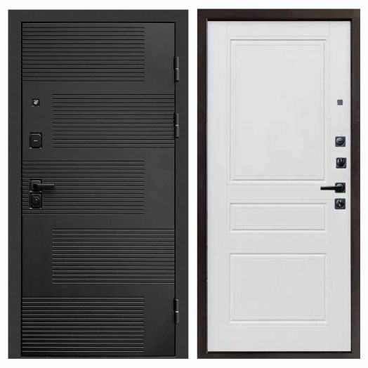 Входная дверь Termo-door Фаворит Black - Классика Белое дерево