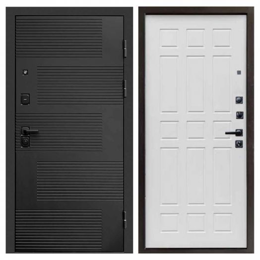 Входная дверь Termo-door Фаворит Black - Спарта Белое дерево