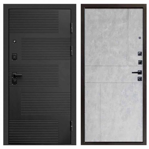 Входная дверь Termo-door Фаворит Black - Горизонт Бетон светлый