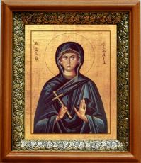 Икона Евгения Римская в киоте с басмой Виноградная Лоза (UV-печать)(33068)
