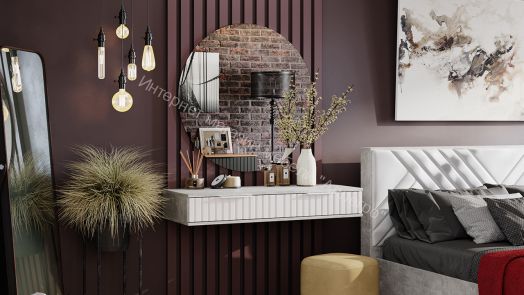 Стол туалетный Хилтон - 402.007.000 Ателье светлый, Белый матовый