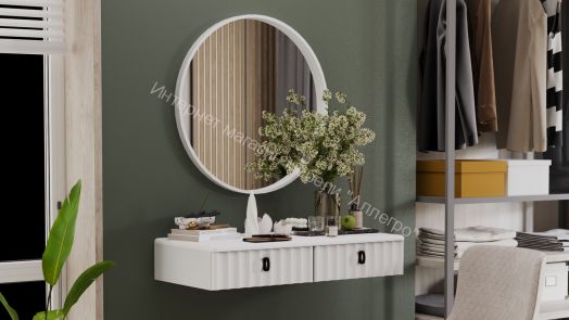 Стол туалетный «Тиффани» - 407.004.000 Белый Жемчуг, Белый софт